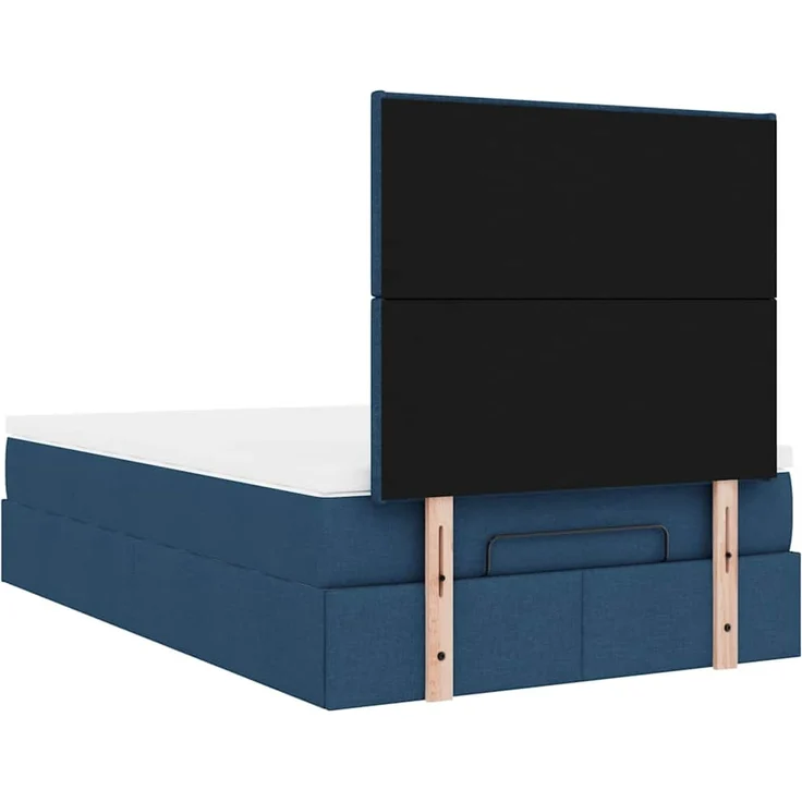 vidaXL Ottoman-Bett mit Matratze & LEDs Blau 120x200 cm Stoff 3313919 – Bild 9