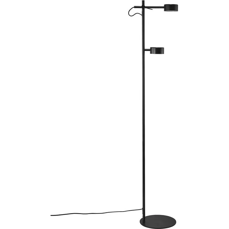 Nordlux Skandinavische Leuchten Clyde Höhe 138 Cm Schwarz 1-flammig Rund, Schwarz, Kunststoff, Metall, 2010844003