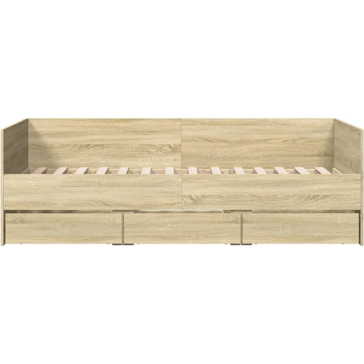vidaXL Tagesbett mit Schubladen ohne Matratze Sonoma-Eiche 90x200 cm 3280820 – Bild 4