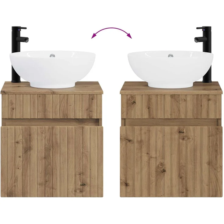 vidaXL Badezimmerschrank-Set 3 stk. Artisan-Eiche 157 x 44,5 x 80 cm 3405766 – Bild 10