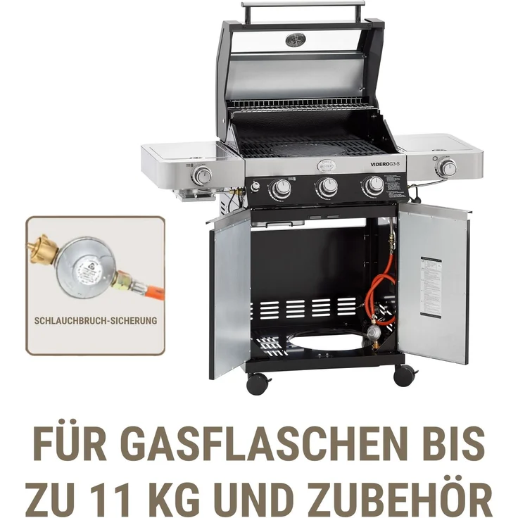 RÖSLE BBQ Gasgrill Videro G3-S Primezone Seitenbrenner Schutzhaube 2026 – Bild 4