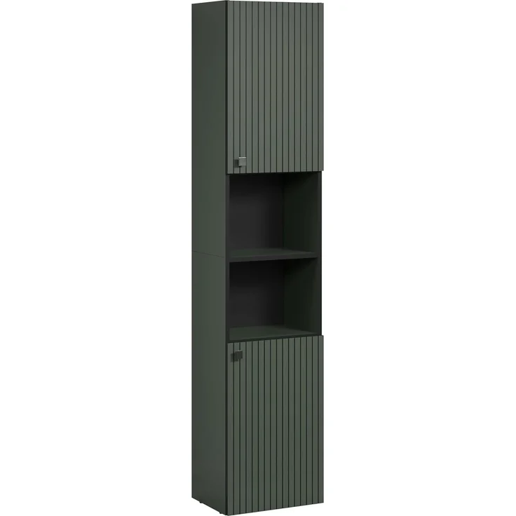 Badezimmer Hochschrank Bliss in grün 40 x 186 cm – Bild 1