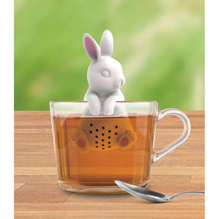 Winkee Teesieb Hase - Bunny, Silikon, (Tee-Ei, lebensmittelecht), hitzebeständig bis 200°C, ca. 8 cm hoch