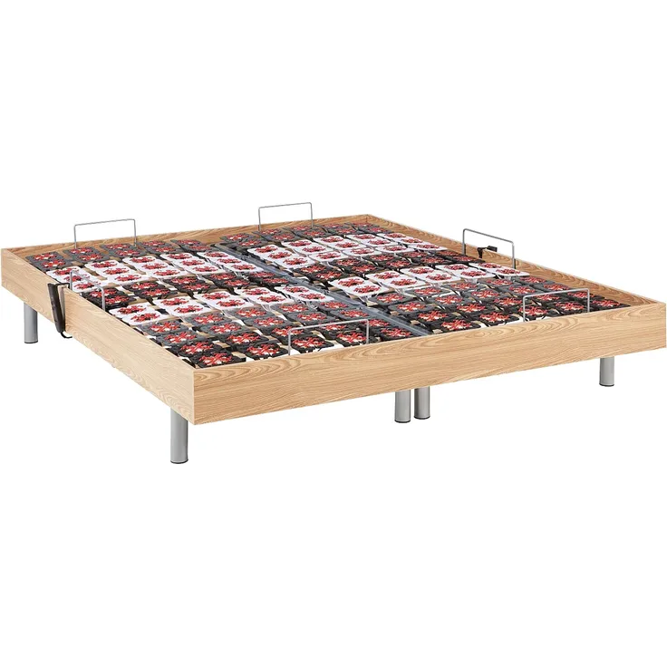 Relax-Bettgestell 2x65 Modulteller - 2 x 80 x 200 cm - Eichefarben - DREAMEA – Bild 5