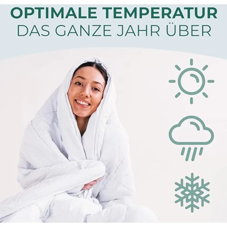 KNERST Microfaserbettdecke Mikrofaserbettdecke Sommerdecke Ganzjahresdecke 135x200, 155x220, uvm, Füllung: Klimafaser-Polyesterfüllung, Allergikerfreundlich, atmungsaktiv, temperaturausgleichend – Bild 5