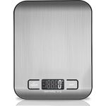 Digitale Küchenwaage 5 kg aus Edelstahl mit LCD-Display