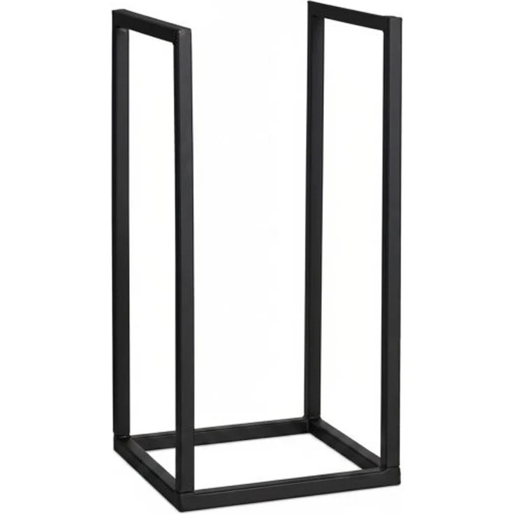 Relaxdays Schwarzes Kaminholzregal aus Metall – Bild 9