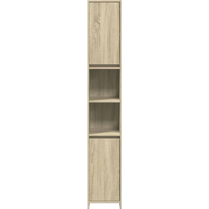 vidaXL 4-tlg. Badmöbel-Set Sonoma-Eiche Holzwerkstoff 3324969 – Bild 8