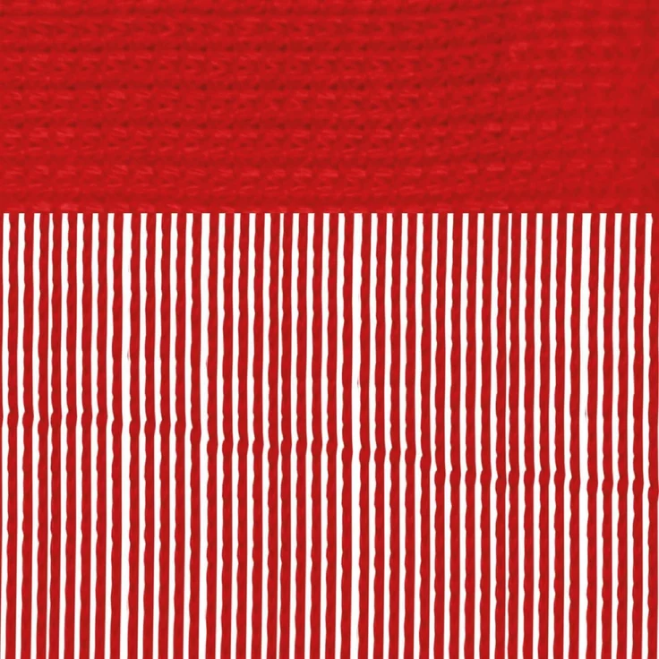 Fadenvorhang mit Stangendurchzug, individuell kürzbare Gardine, moderner und eleganter Dekorationsartikel in vielen Farben und Ausführungen Stangendurchzug Rot 90x250 cm – Bild 3
