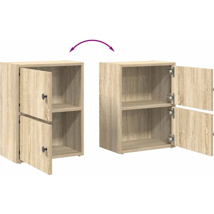 vidaXL Bücherregal Sonoma-Eiche 40x24x52 cm Holzwerkstoff 860357 – Bild 8