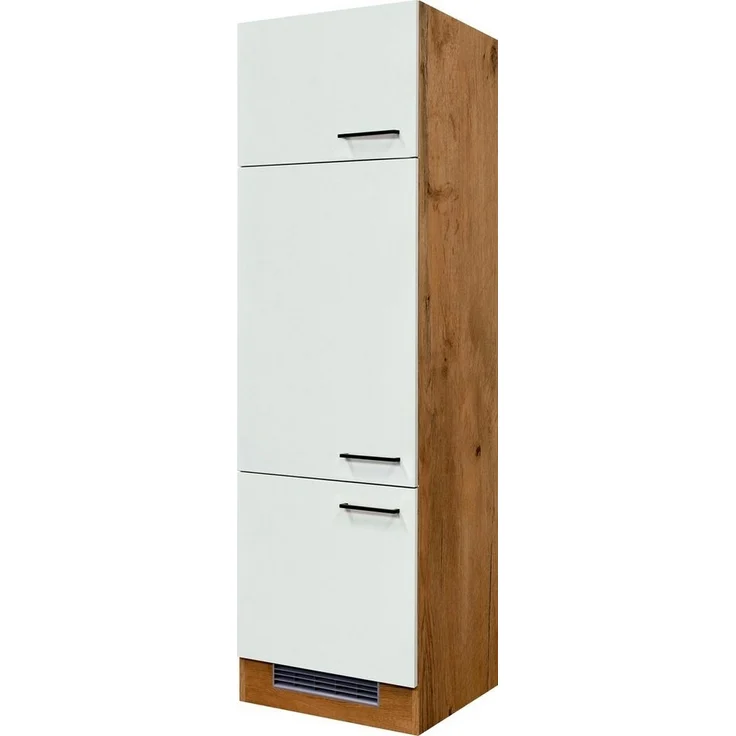 Flex-Well Kühlumbauschrank Vintea (B x H x T) 60 x 200 x 57 cm, mit Metallgriffen – Bild 1