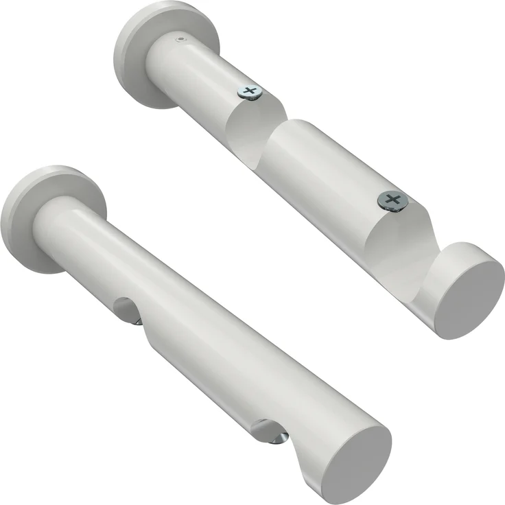 Gardinenstangen-Set Platon Sitra 160 cm, 2-läufig (ohne Ringe), 20 mm Ø Weiß – Bild 5