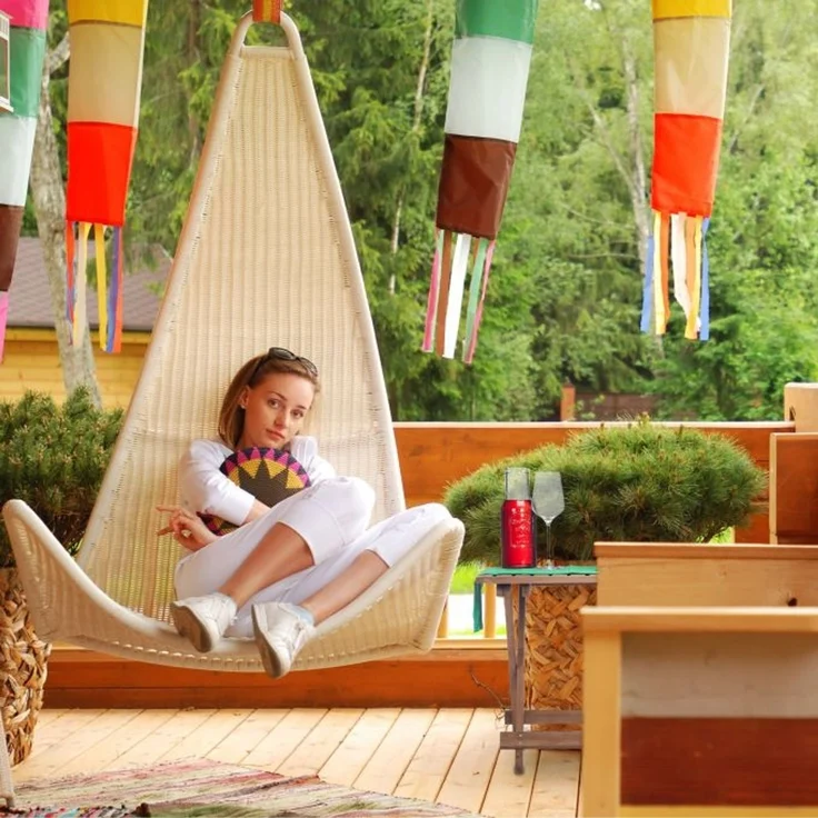 Relaxdays Klapptisch, Holz braun, 50 x 50 x 50 cm – Bild 5