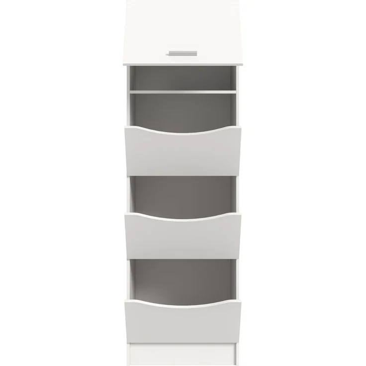 Wäscheschrank (B/H/T: 50x195x62 cm) in weiß Nachbildung – Bild 3