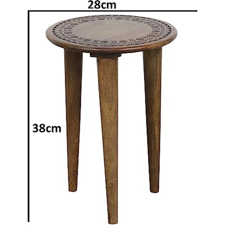 Marrakesch Orient & Mediterran Interior Beistelltisch Orientalischer Beistelltisch Hocker Blumenhocker Astus Rund (1-St, 1 Tisch), Handarbeit – Bild 3