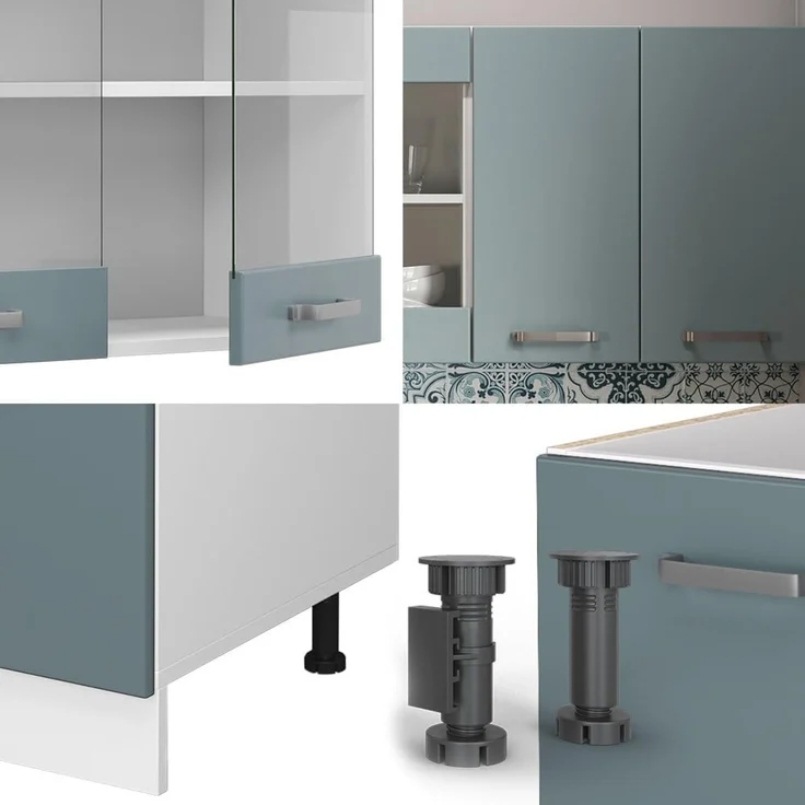 Singleküche R-Line Blau-Grau 140 cm , AP Marmor Vicco – Bild 7