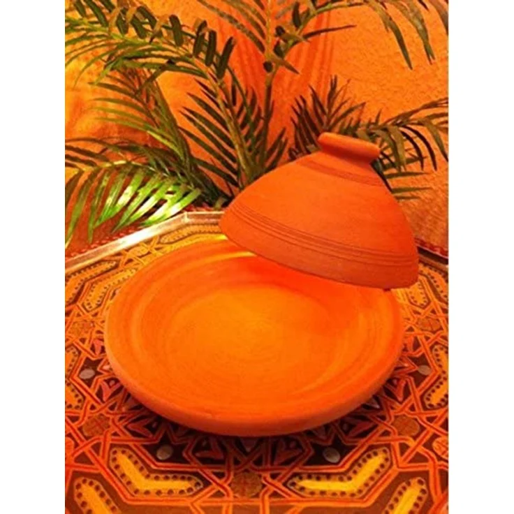 Marrakesch Orient & Mediterran Interior Dampfgartopf Moroccan Tajine Tuareg - 25cm, Lehm (1-tlg), Handarbeit – Bild 2