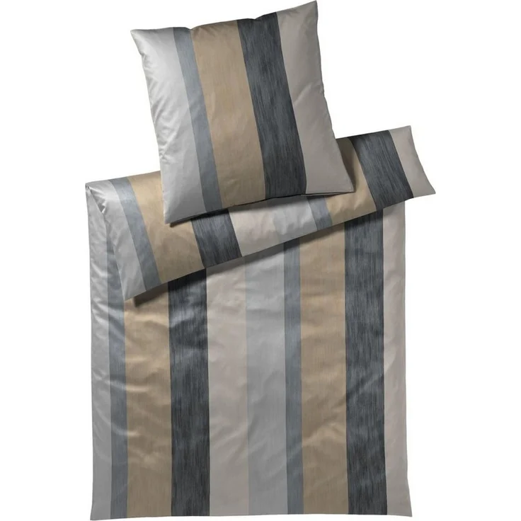 JOOP! Comfort Satin Bettwäsche 4077-3 Glance gold schwarz grau 135x200 – Bild 1