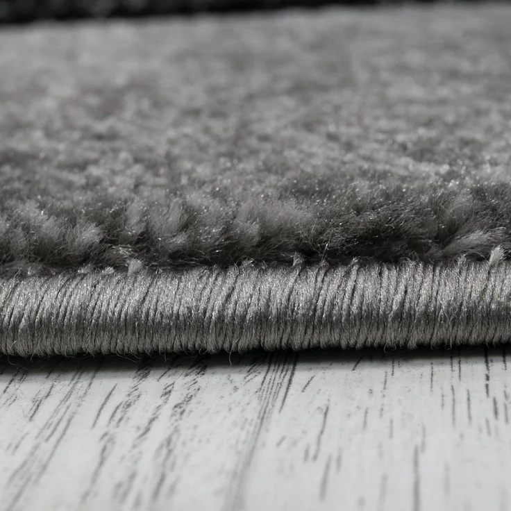 Vimoda Designteppich Wohnzimmer Grau Kariert mit Farbverlauf und Konturenschnitt, Rechteckig, Höhe: 12 mm, Läufer Grau Wohnzimmer dicht & hochwertiger – Bild 3