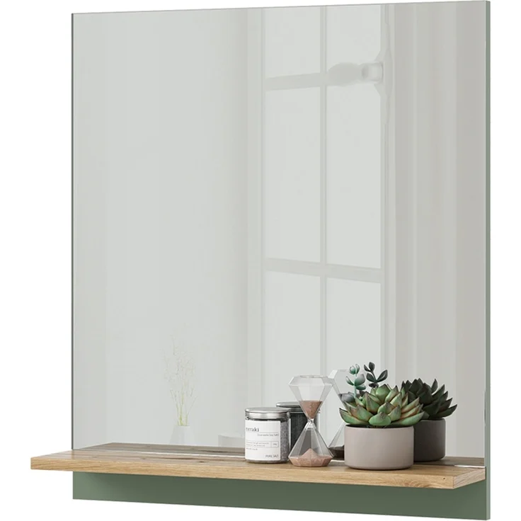 Badezimmerspiegel Marelle Grün/Artisan 60 x 67 cm mit Regal Vicco – Bild 6