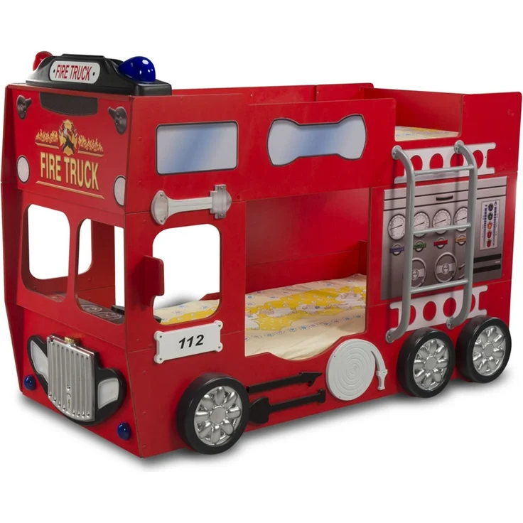 Feuerwehrbett Doppelbett mit Matratze + Rost – Bild 2