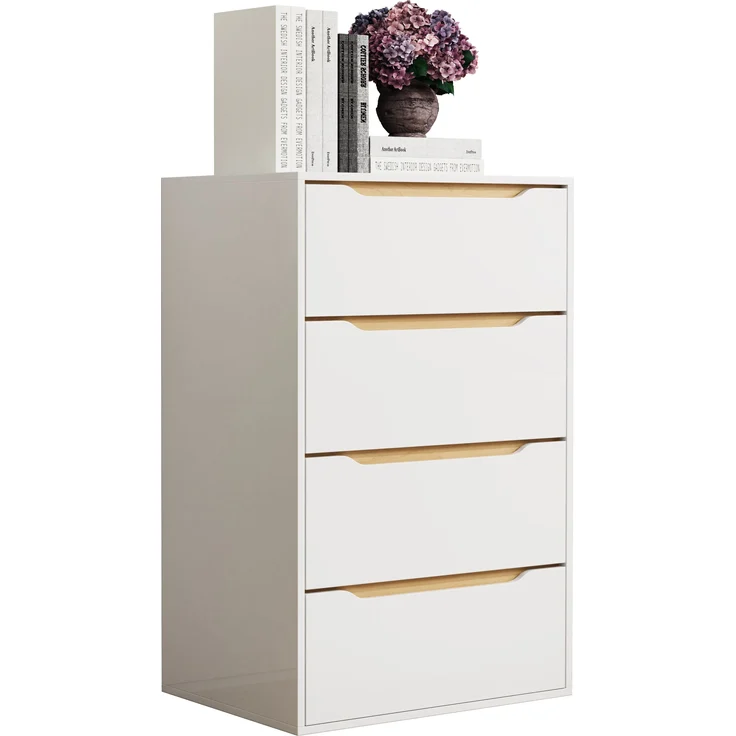 VCM Kommode & Sideboard Malira 921096 Weiß / Honig-Eiche H. 102 x B. 65 x T. 48 cm – Bild 1