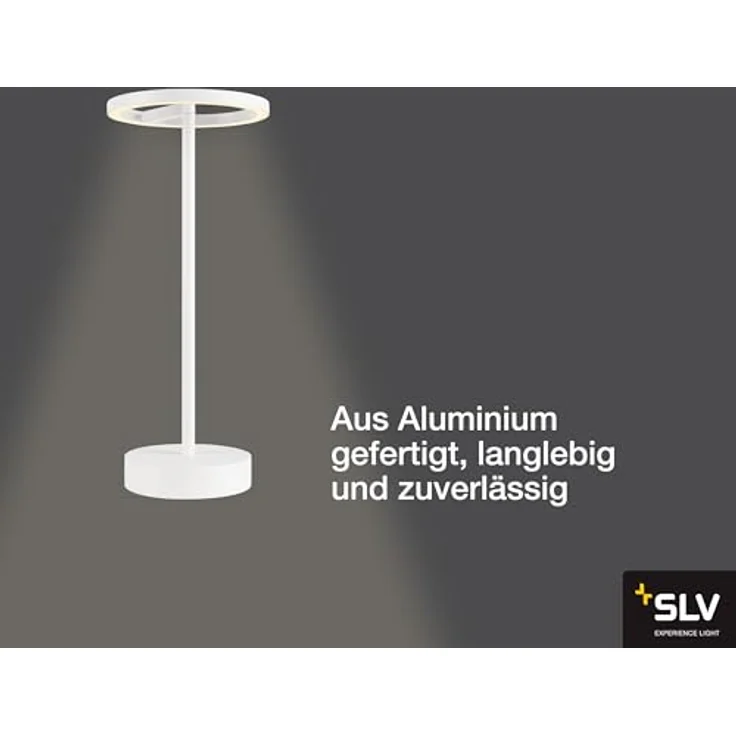 SLV VINOLINA ONE, LED Akku-Tischleuchte IP54, 2700K, dimmbar, weiß – Bild 4