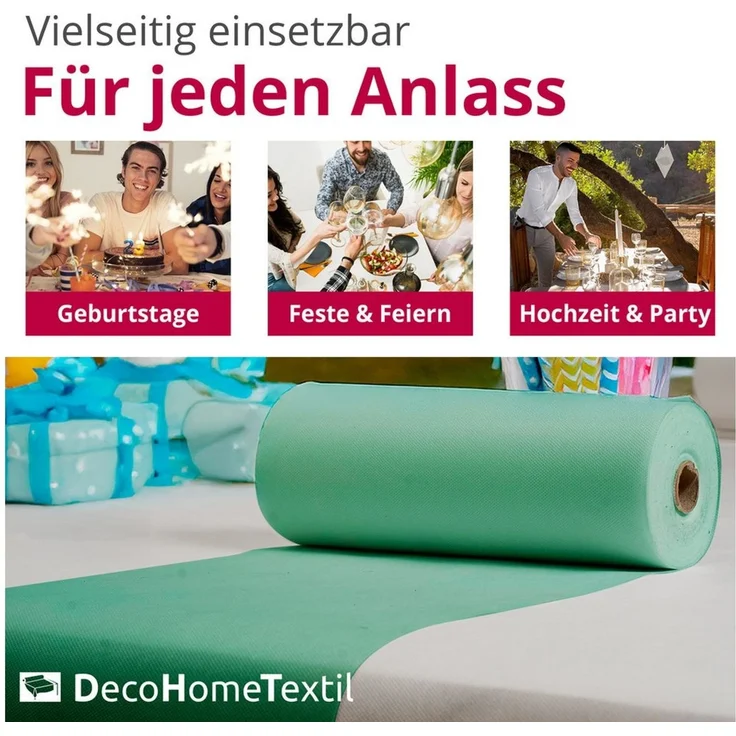 DecoHomeTextil Heimtextilmanufaktur Tischdecke Rolle Vliesstoff Tischläufer Vlies wasserabweisend – Bild 3