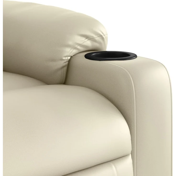 vidaXL Massagesessel mit Relaxfunktion, Kunstleder, Creme 3206904 – Bild 8