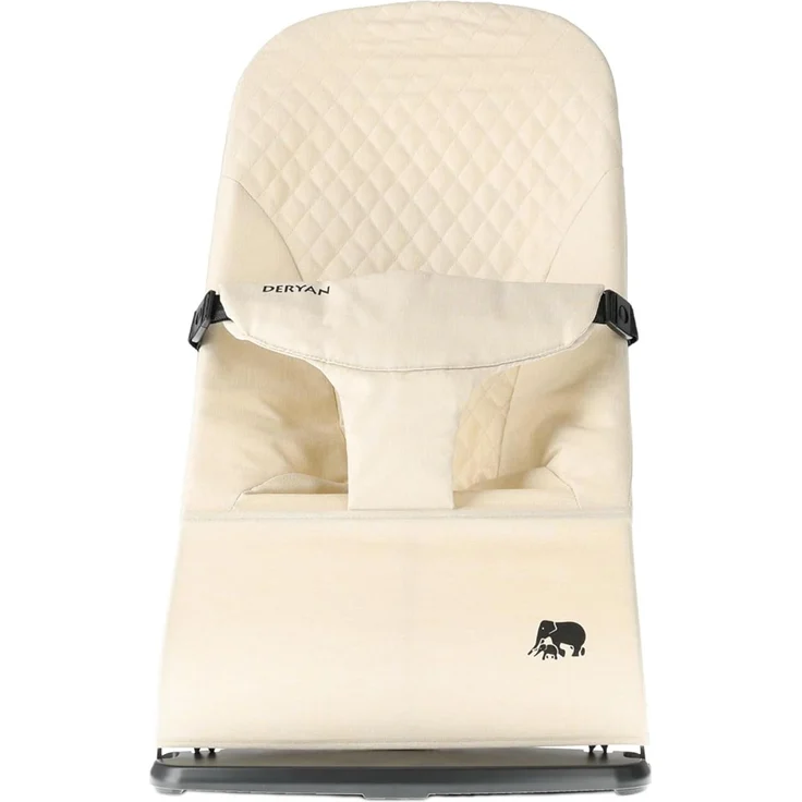 DERYAN Buddy Babywippe – Ergonomisch & Weich – Verstellbar & Klappbar – Reise-Wippe für Babys 0–9 kg – Creme – Bild 3