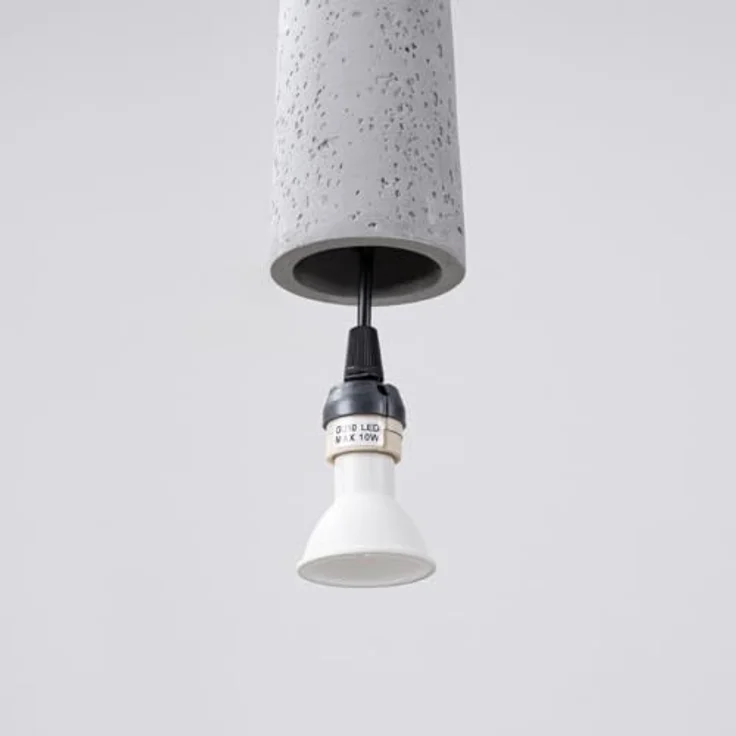 Sollux Electra Pendelleuchte, Hängelampe aus Beton im minimalistischen industriellen Stil, grau, 125 cm hoch – Bild 7