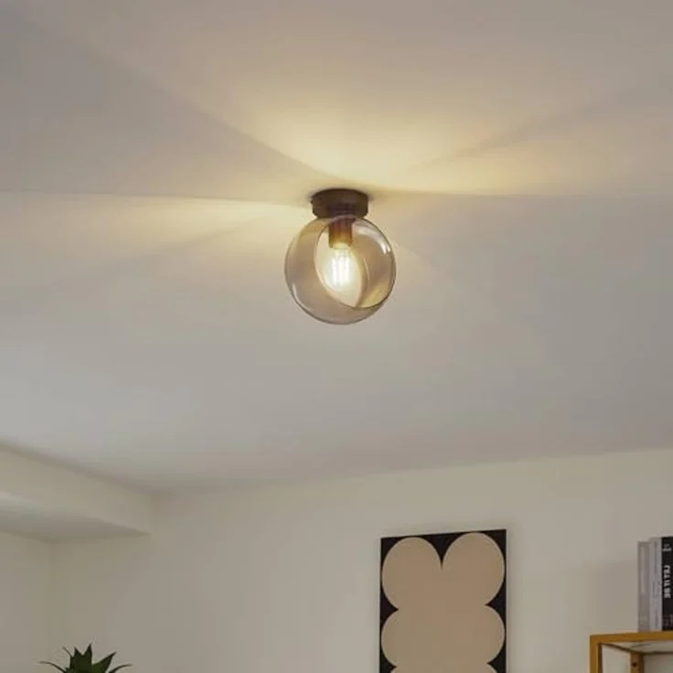 Lindby Deckenleuchten Roton, Glas Schwarz IP20, 1x15 W LED – Bild 3