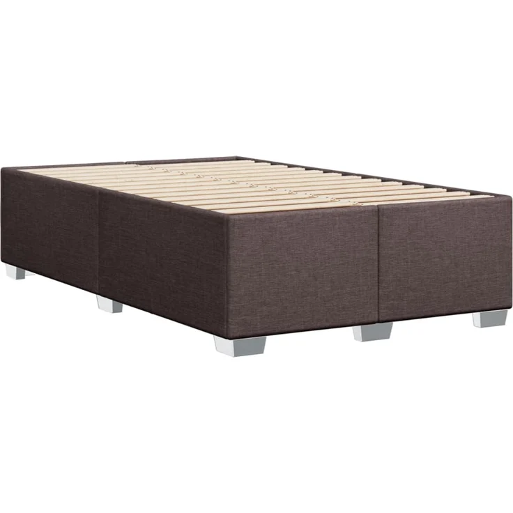 vidaXL Bettgestell ohne Matratze Dunkelbraun 120x200 cm Stoff 3284467 – Bild 5
