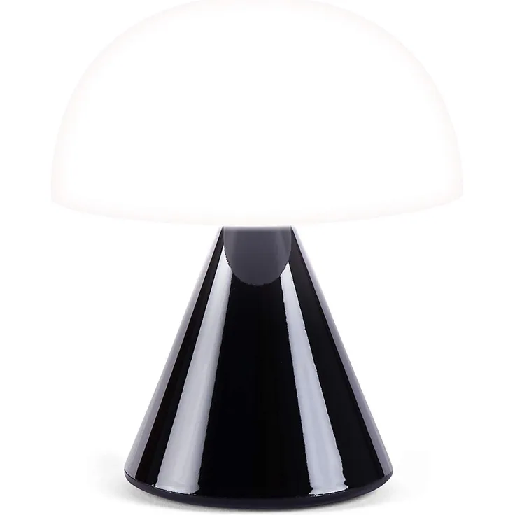 Lexon MINA Mini wiederaufladbare kabellose LED-Tischlampe, für Nachttisch oder Schreibtisch, mit Dimmer, bis zu 12 Stunden Akkulaufzeit - Schwarz