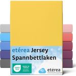 etérea Comfort Jersey Spannbettlaken Gelb 200x200 cm - 200x220 cm