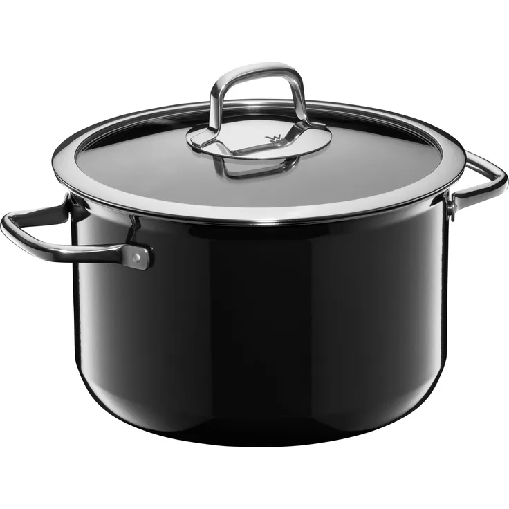 WMF Fusiontec Compact Kochtopf mit Glasdeckel, 24 cm, Black 3201111565