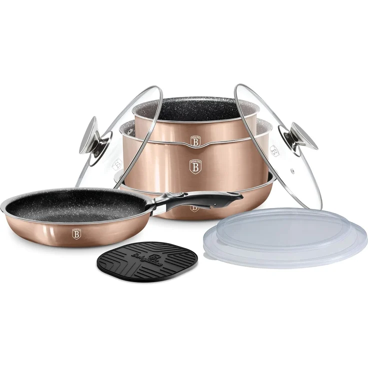 Berlinger Haus Berlinger Haus komplet garnków 9-el. click and cook metallic line rose gold BH6147 – Bild 1