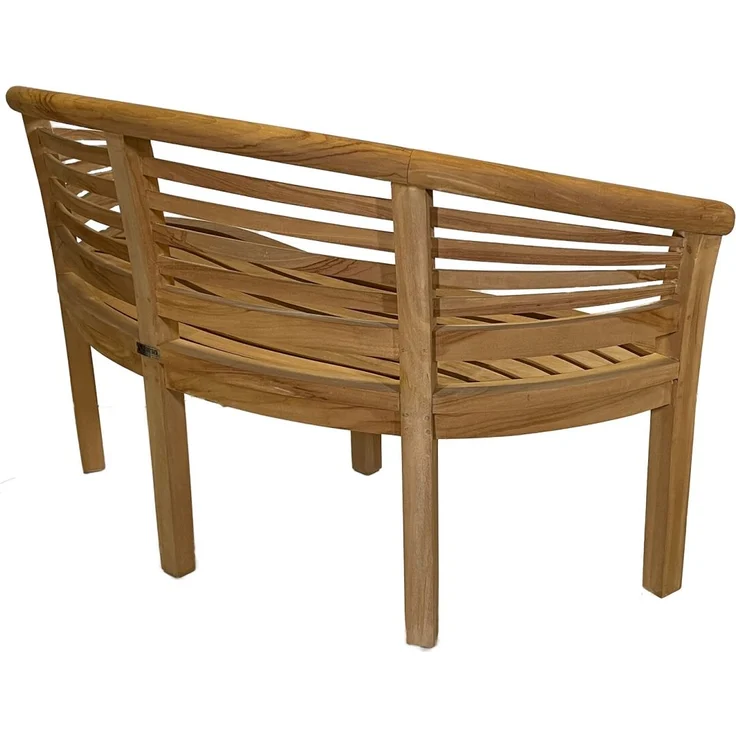 Teakholz Gartenbank ENGGANO WAVE – Bild 3