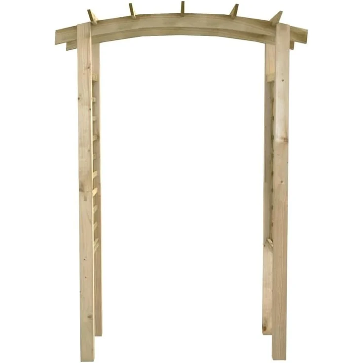 DELUKE® Rosenbogen aus Holz VERSIL 150x60x210cm Gartenbogen Torbogen Pergola Rankhilfe für Kletterpflanzen und Rosen Rankgitter Rosenspalier – Bild 2