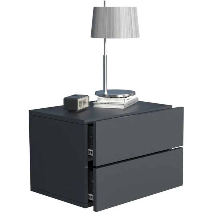 VCM Nachttisch Usal 918300 Anthrazit H. 30 x B. 45 x T. 32 cm – Bild 4