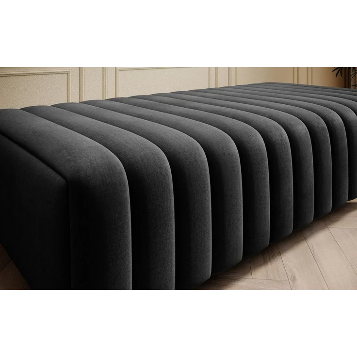 Polsterhocker Designerhocker Hocker ELENI Stoff Monolith Graphit – Bild 2