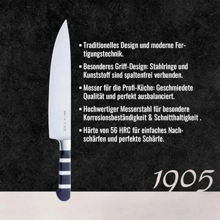 F. DICK Kochmesser Dick Küchenmesser 1905 Messer Klinge 26 cm, Kochmesser Stahl – Bild 4