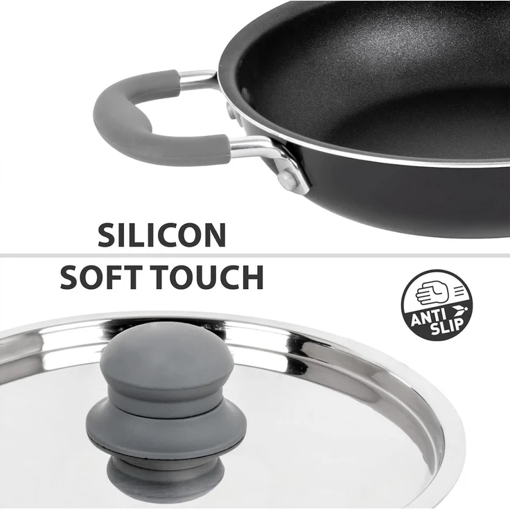 BRUNNER Topf-Set Camping Koch Geschirr Set Flavor 7+1, 20 cm Outdoor Küche Topf Pfanne Alu – Bild 3