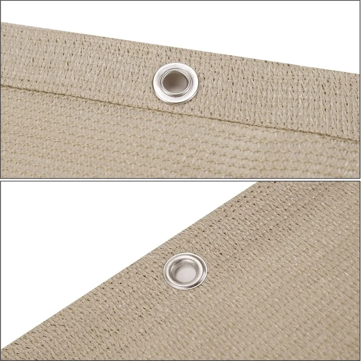 Sekey Balkon Sichtschutz Balkonabdeckung HDPE 220 g/m² Leicht Transparent Wind- und UV-Schutz Wetterfest, 120x600cm, Taupe – Bild 6