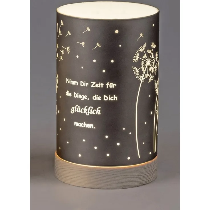 formano LED Dekolicht grau 15cm 20cm - Nimm dir Zeit - Pusteblume, LED fest integriert