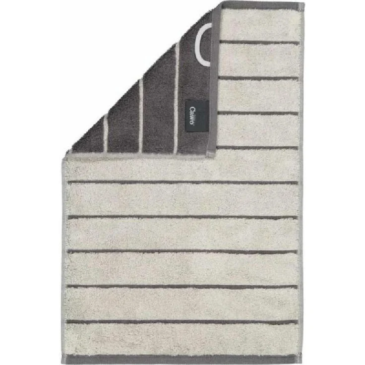 CAWÖ Gästetuch - C Balance, 30x50 cm, Walkfrottier, Baumwolle, Streifen Platin – Bild 5
