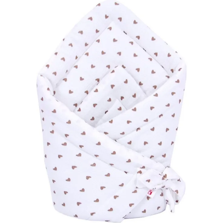 Einschlagdecke BABYLUX Einschlagdecke Musselin BABYHÖRNCHEN 75x75 cm Neugeborene, BabyLux