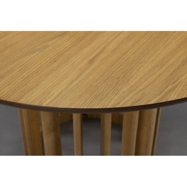 Esstisch BARLET Rund Ø 120 cm Eichenfurnierplatte von DutchBone – Bild 3