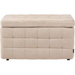 Aufbewahrungshocker MICHIGAN Bouclé Beige