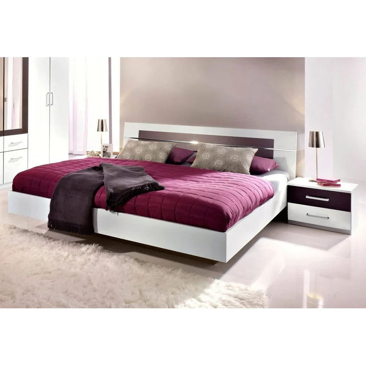 rauch Bettanlage Doppelbett Futonbett BURANO in schwebender Optik, (Set, 3-tlg), und abgesetztem Kopfteil mit 2 Nachttischen MADE IN GERMANY – Bild 2